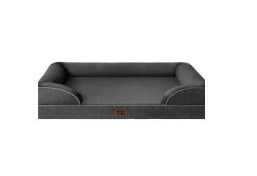 graues Bett für Hund.