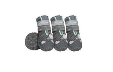 Hundeschuhe in Grau für heißen Asphalt oder starker kälte.